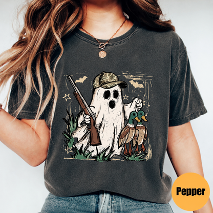Duck Hunting Ghost Halloween Shirt – Mallard Waterfowl Hunter Graphic Tee