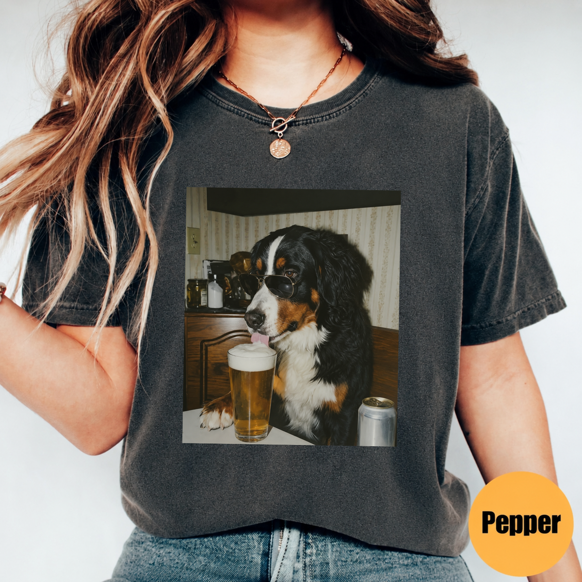 Funny Dog Drinking Beer Shirt – 50+ Dog Breeds Available Meme Graphic Tee