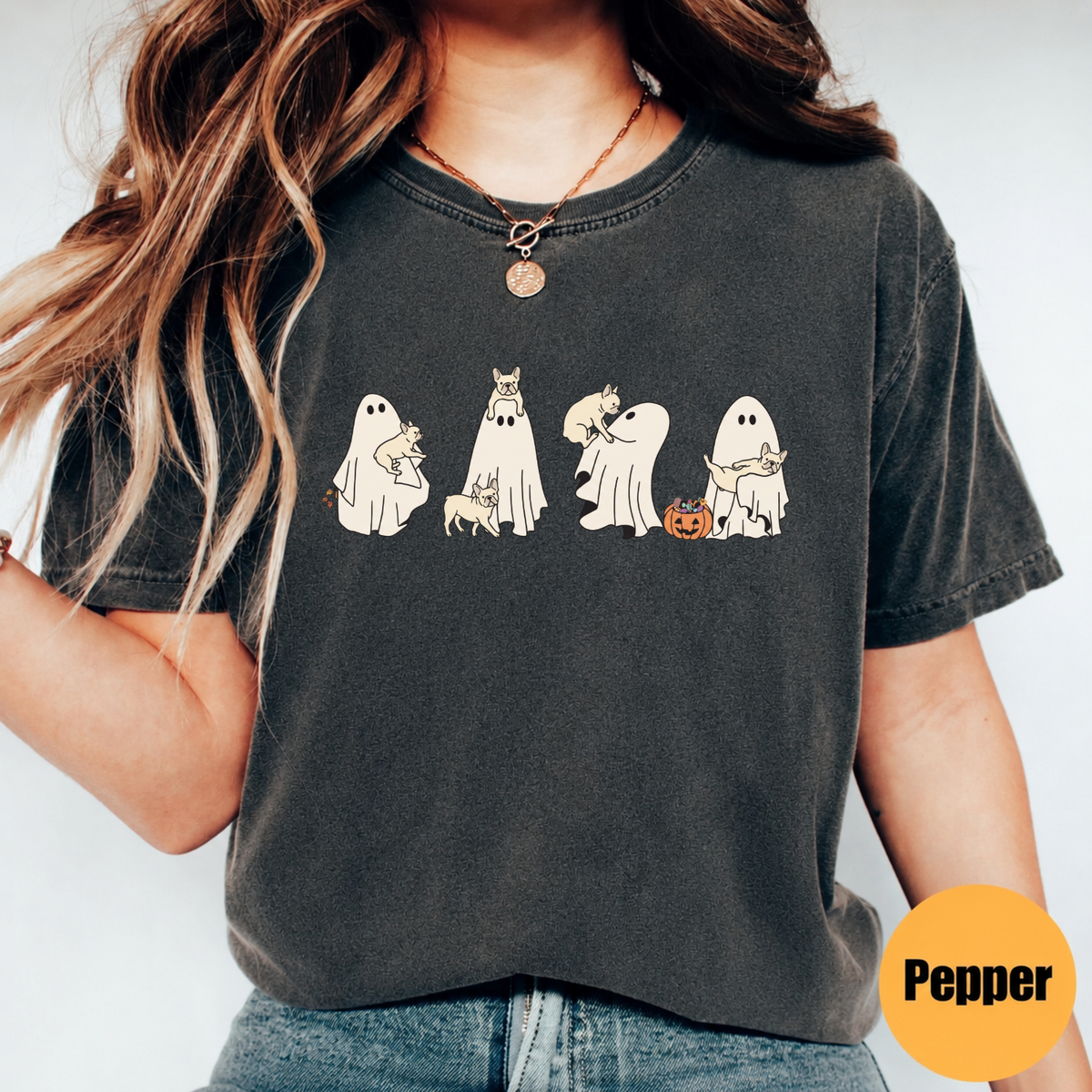 French Bulldog Halloween Shirt – Cute Ghost Dog Spooky Season Graphic Tee