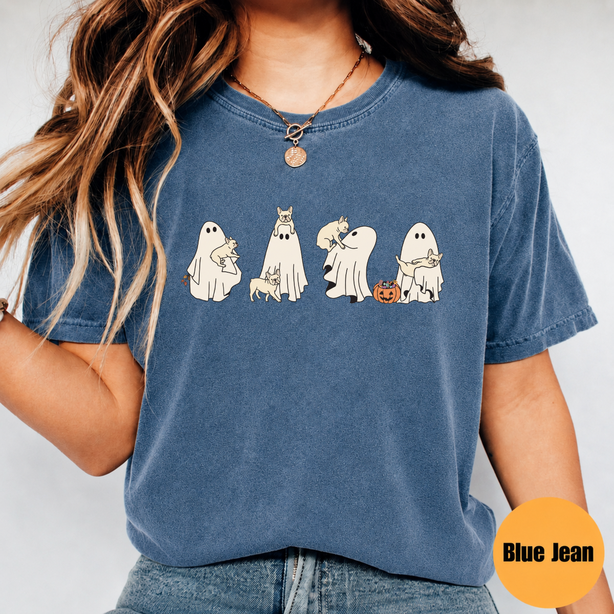 French Bulldog Halloween Shirt – Cute Ghost Dog Spooky Season Graphic Tee