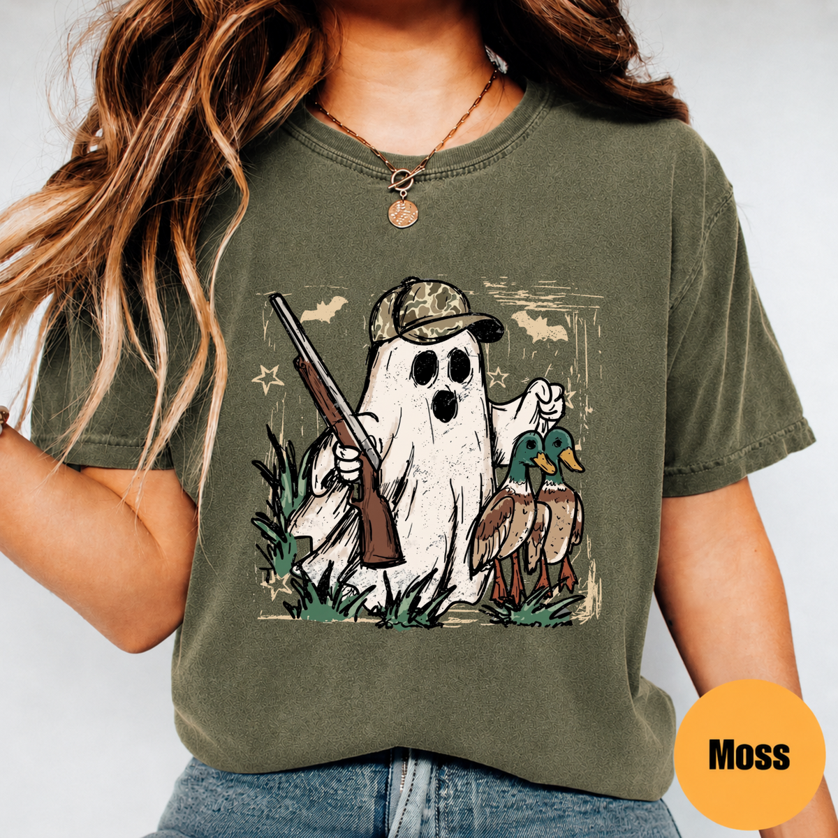 Duck Hunting Ghost Halloween Shirt – Mallard Waterfowl Hunter Graphic Tee