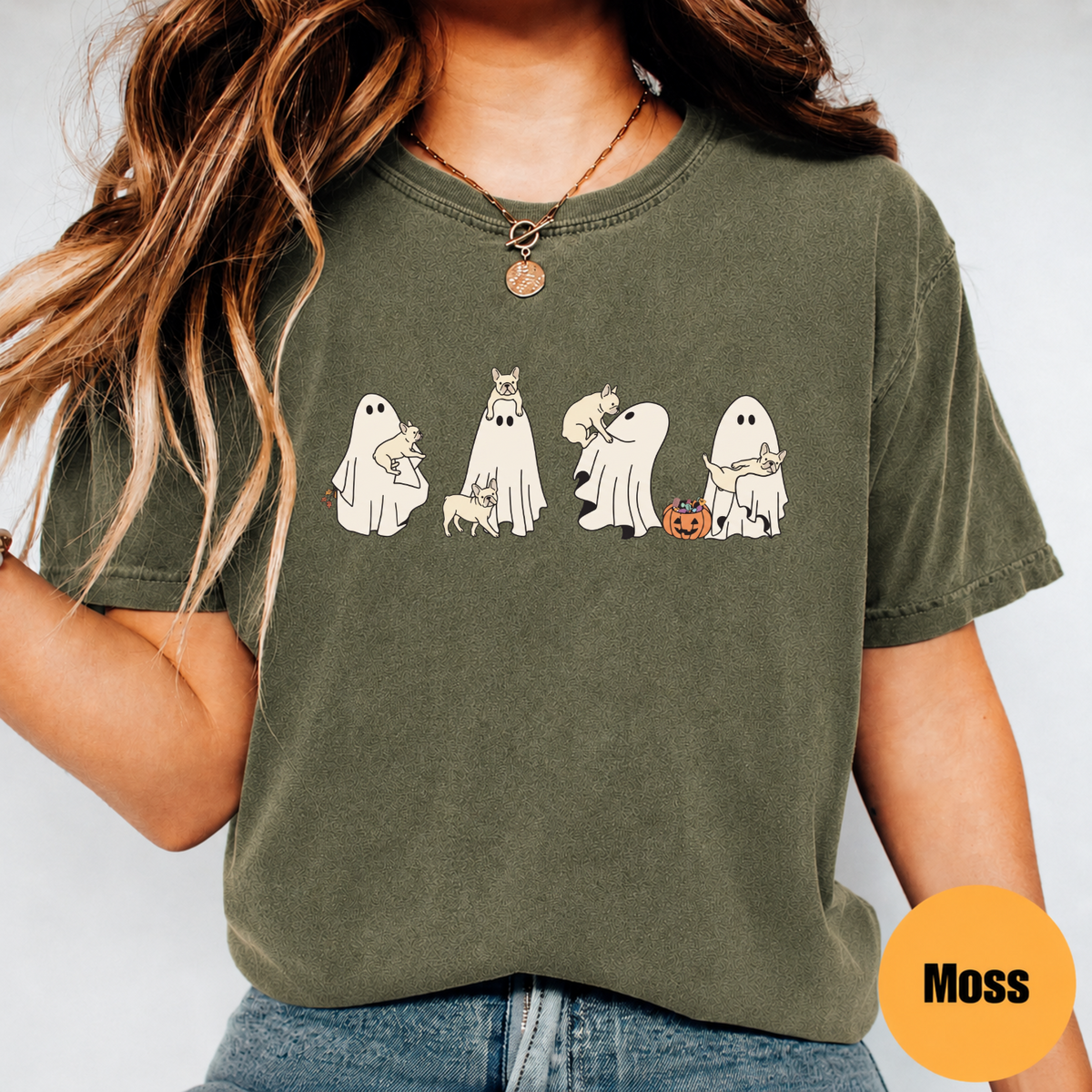 French Bulldog Halloween Shirt – Cute Ghost Dog Spooky Season Graphic Tee