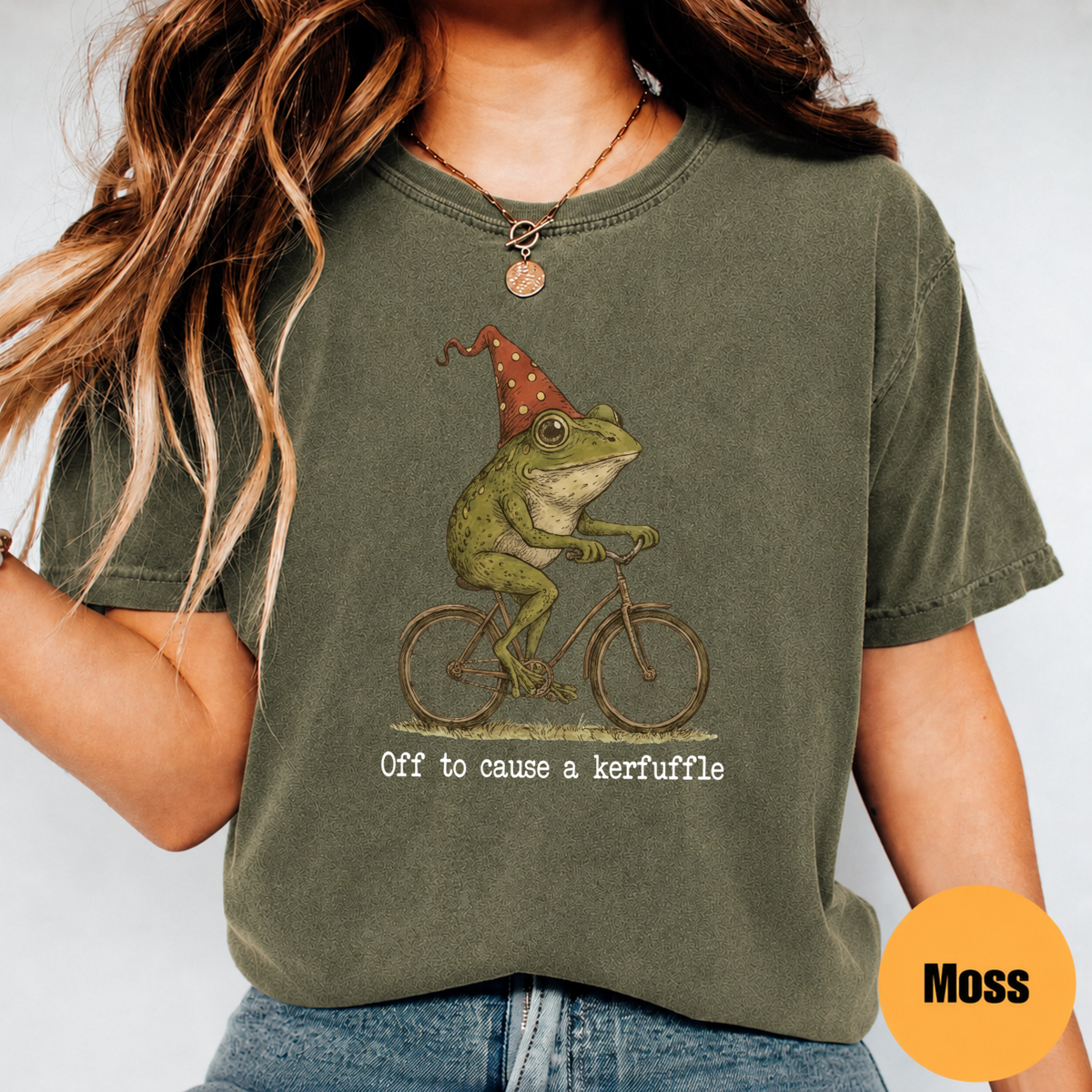 Off To Cause A Kerfuffle Frog Shirt – Funny Cottagecore Frog Graphic Tee