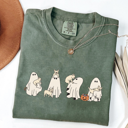 French Bulldog Halloween Shirt – Cute Ghost Dog Spooky Season Graphic Tee