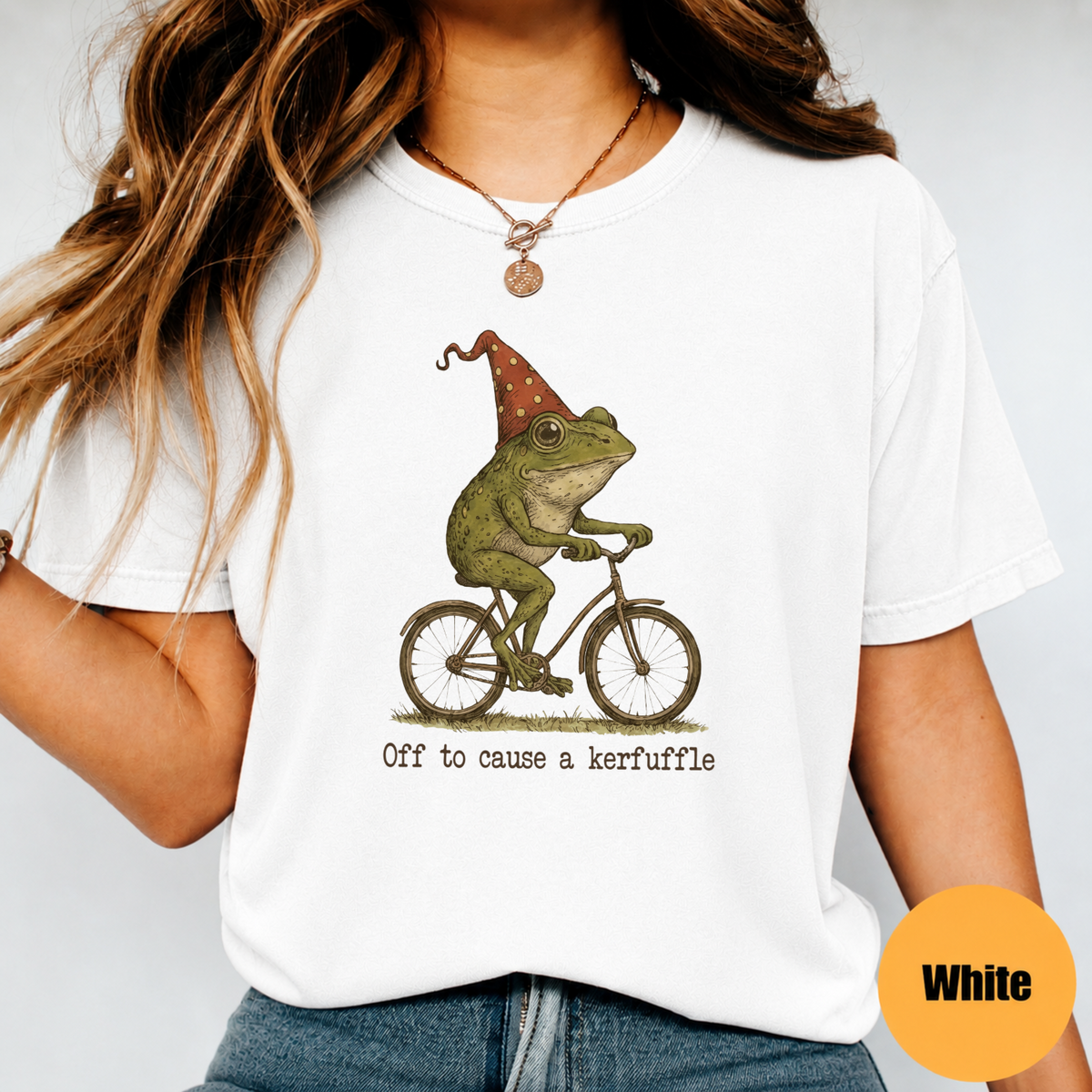 Off To Cause A Kerfuffle Frog Shirt – Funny Cottagecore Frog Graphic Tee