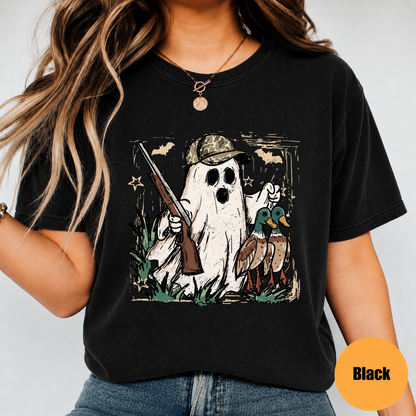 Duck Hunting Ghost Halloween Shirt – Mallard Waterfowl Hunter Graphic Tee