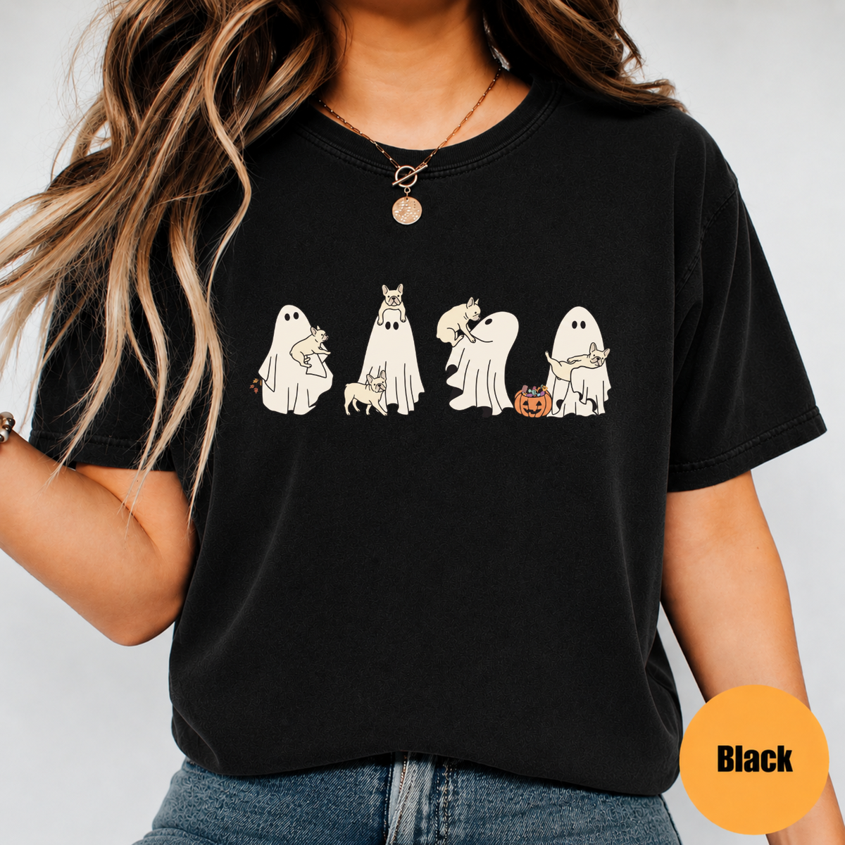 French Bulldog Halloween Shirt – Cute Ghost Dog Spooky Season Graphic Tee