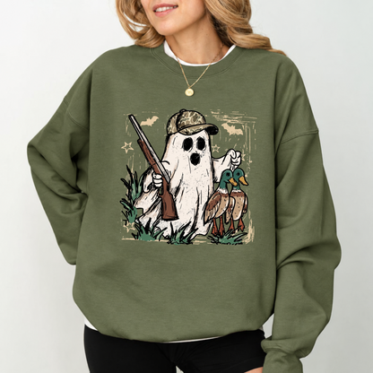 Duck Hunting Ghost Halloween Shirt – Mallard Waterfowl Hunter Graphic Tee