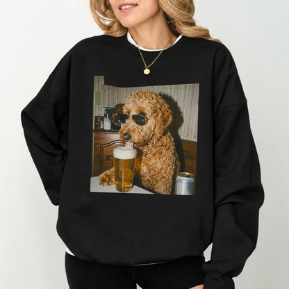 Funny Dog Drinking Beer Shirt – 50+ Dog Breeds Available Meme Graphic Tee