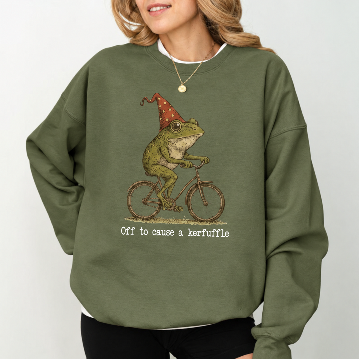 Off To Cause A Kerfuffle Frog Shirt – Funny Cottagecore Frog Graphic Tee