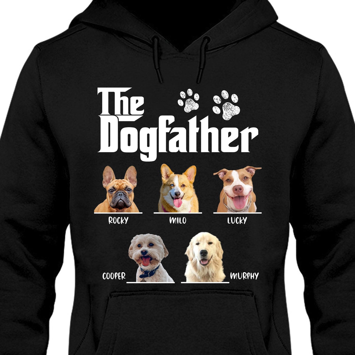 The Dog Father Personalized Custom Photo Dog Dad Shirt C650