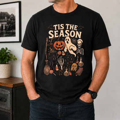 Tis The Season Halloween Shirt – Vintage Spooky Season Graphic Tee