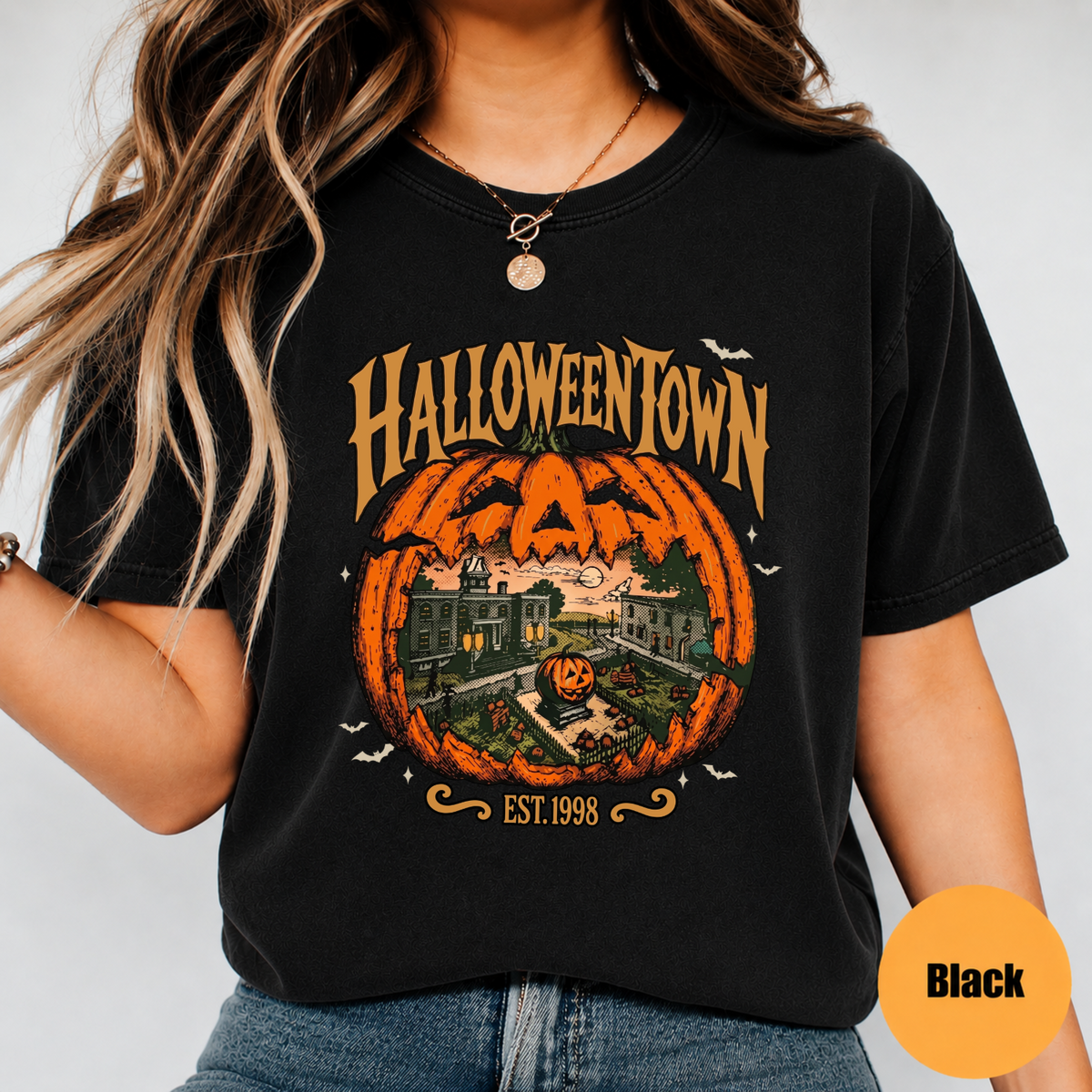 Halloween Town Pumpkin Shirt – Vintage Spooky Season Graphic Tee