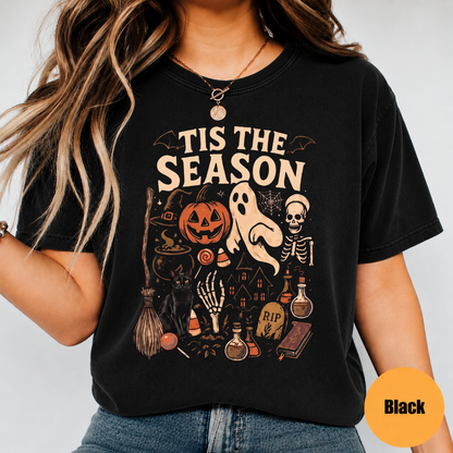 Tis The Season Halloween Shirt – Vintage Spooky Season Graphic Tee