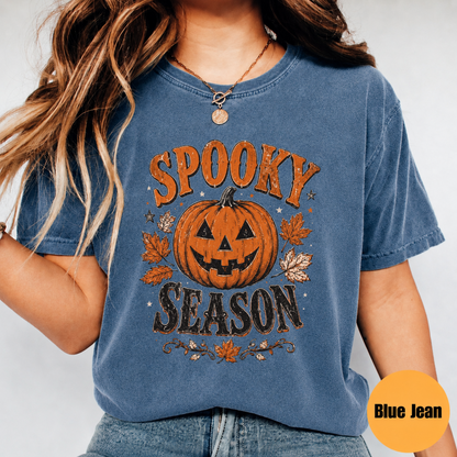 Spooky Season Pumpkin Shirt – Vintage Halloween Graphic Tee