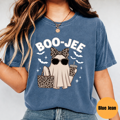 Boo Jee Ghost Shirt – Funny Leopard Halloween Graphic Tee