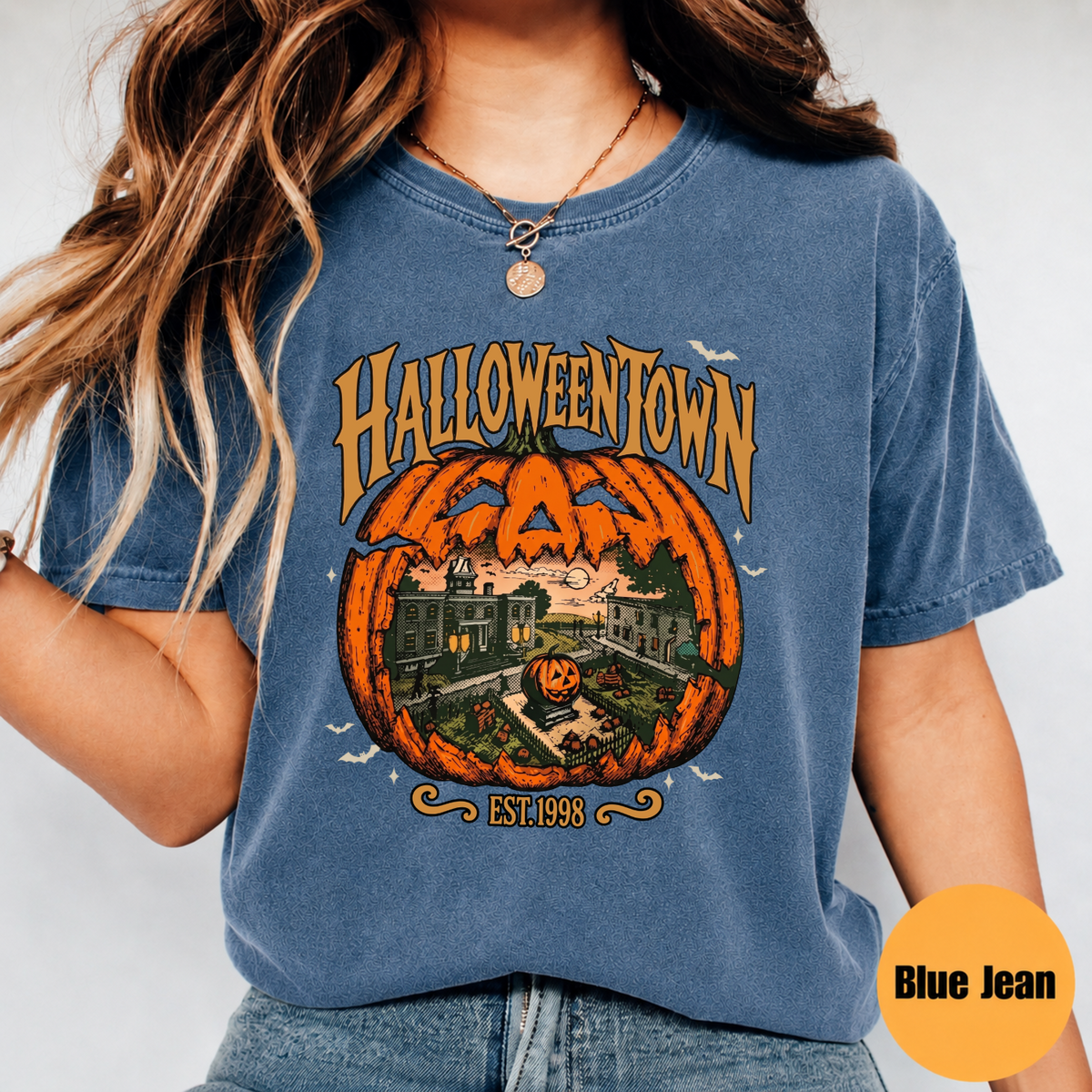 Halloween Town Pumpkin Shirt – Vintage Spooky Season Graphic Tee