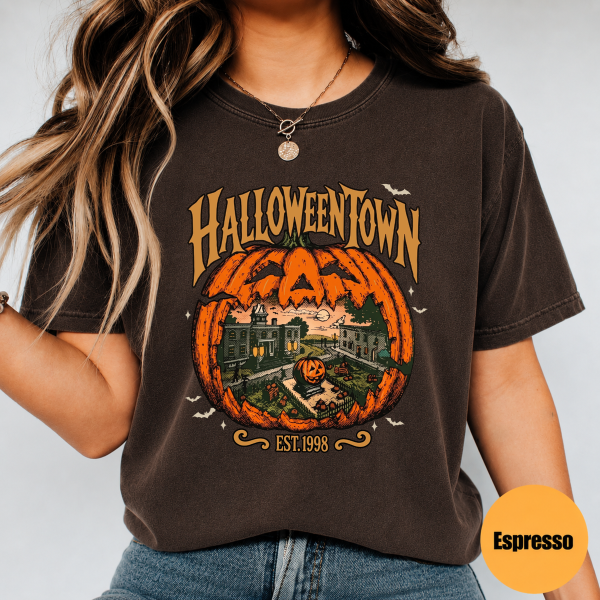 Halloween Town Pumpkin Shirt – Vintage Spooky Season Graphic Tee
