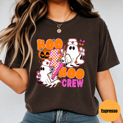 Boo Boo Crew Nurse Halloween Shirt – Cute Ghost Nurse Graphic Tee