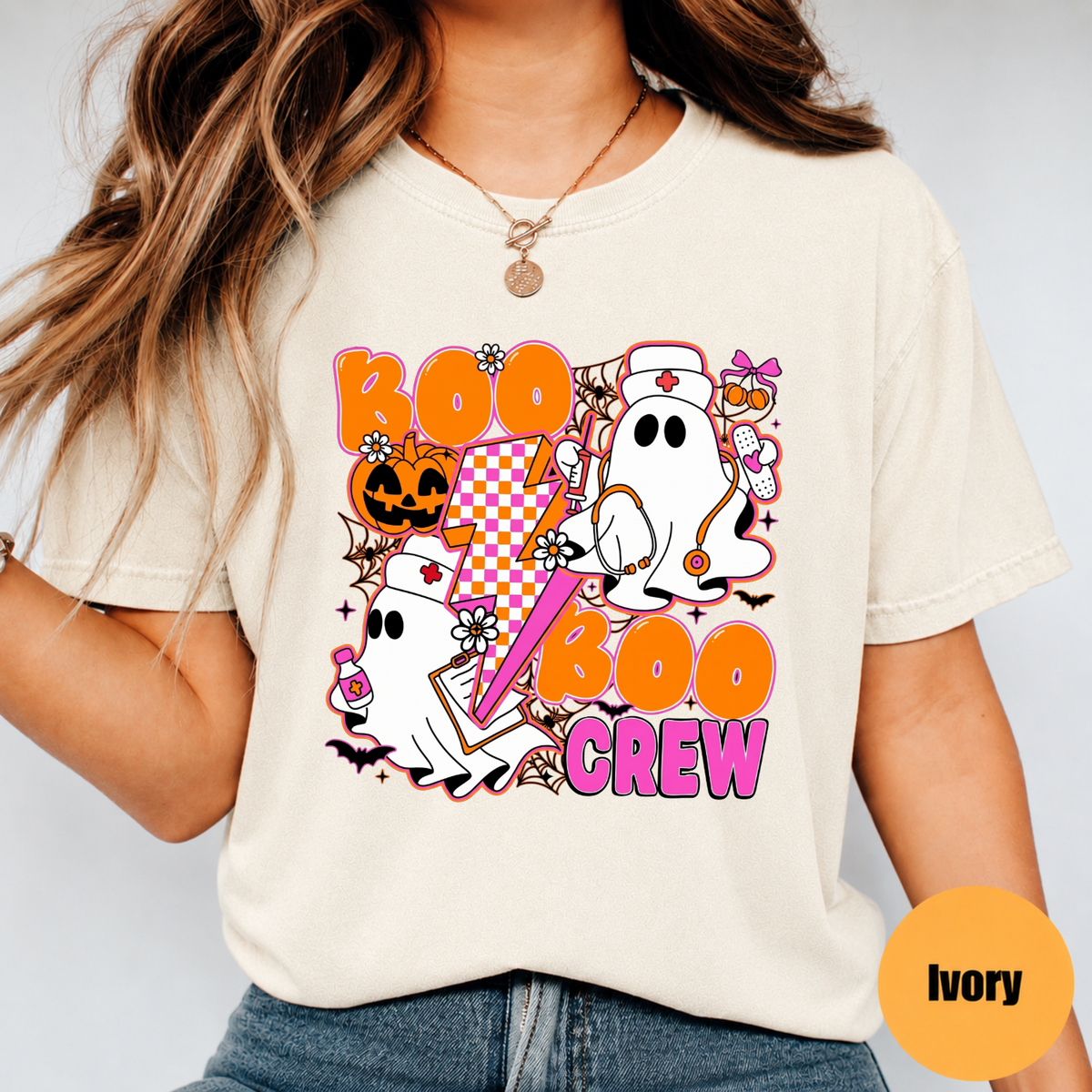 Boo Boo Crew Nurse Halloween Shirt – Cute Ghost Nurse Graphic Tee