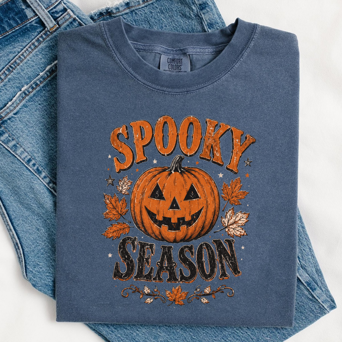 Spooky Season Pumpkin Shirt – Vintage Halloween Graphic Tee