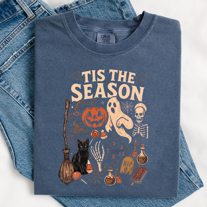 Tis The Season Halloween Shirt – Vintage Spooky Season Graphic Tee