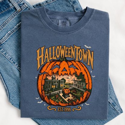 Halloween Town Pumpkin Shirt – Vintage Spooky Season Graphic Tee