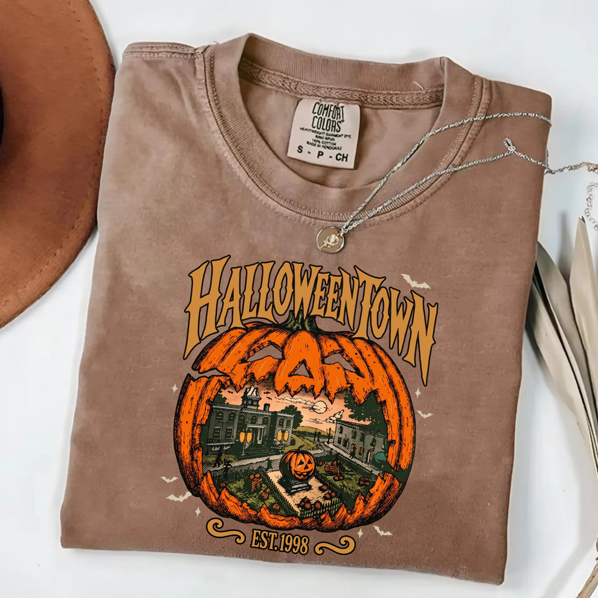Halloween Town Pumpkin Shirt – Vintage Spooky Season Graphic Tee