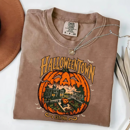 Halloween Town Pumpkin Shirt – Vintage Spooky Season Graphic Tee