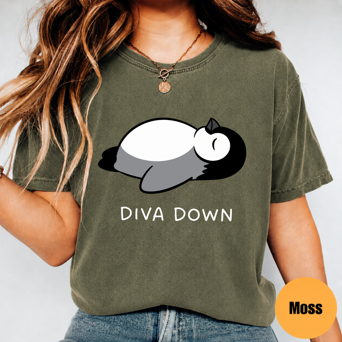 Diva Down Penguin Shirt – Funny Penguin Meme Graphic Tee