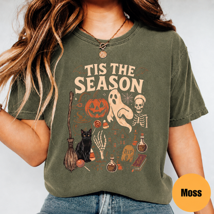 Tis The Season Halloween Shirt – Vintage Spooky Season Graphic Tee