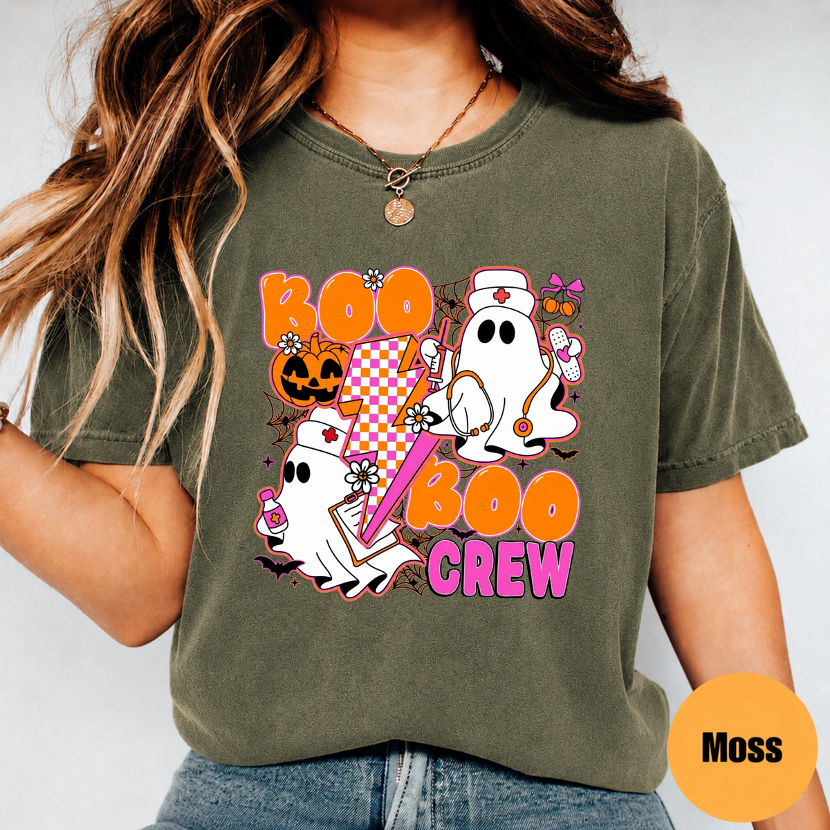Boo Boo Crew Nurse Halloween Shirt – Cute Ghost Nurse Graphic Tee