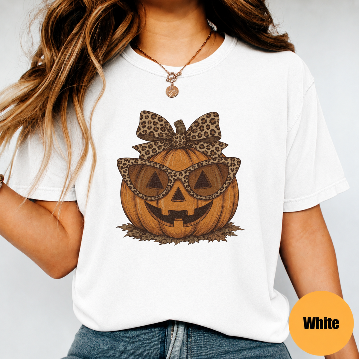 Leopard Pumpkin Halloween Sweatshirt – Jack O Lantern Fall Crewneck
