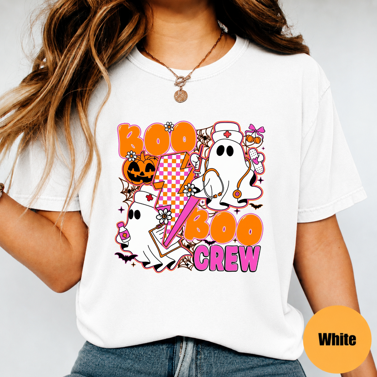 Boo Boo Crew Nurse Halloween Shirt – Cute Ghost Nurse Graphic Tee