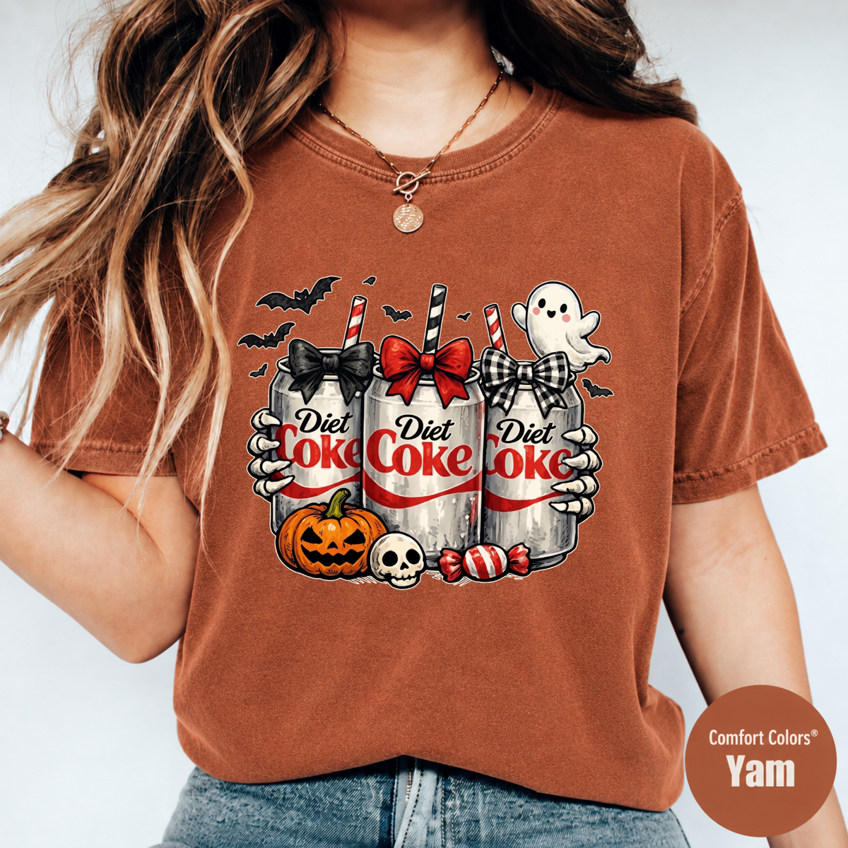 Halloween Diet Coke graphic shirt in Comfort Colors Yam