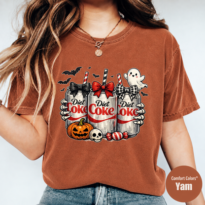 Halloween Diet Coke graphic shirt in Comfort Colors Yam