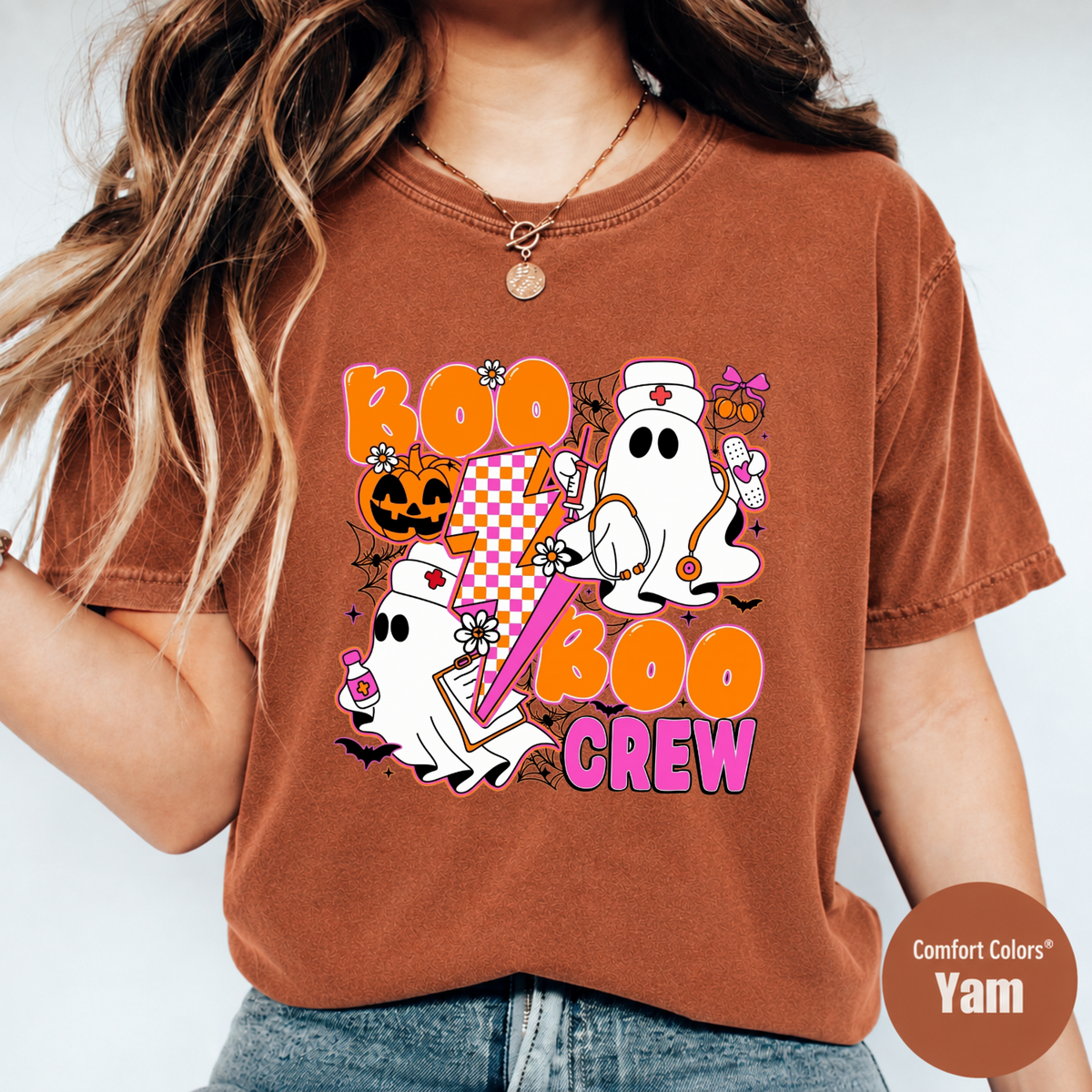 Boo Boo Crew Nurse Halloween Shirt – Cute Ghost Nurse Graphic Tee