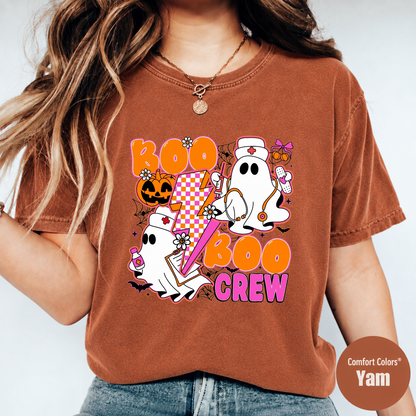 Boo Boo Crew Nurse Halloween Shirt – Cute Ghost Nurse Graphic Tee
