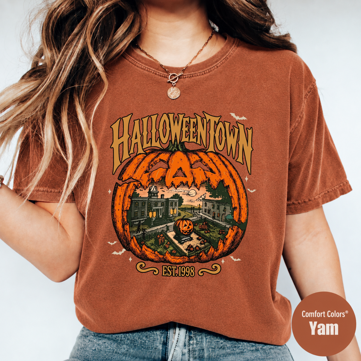 Halloween Town Pumpkin Shirt – Vintage Spooky Season Graphic Tee